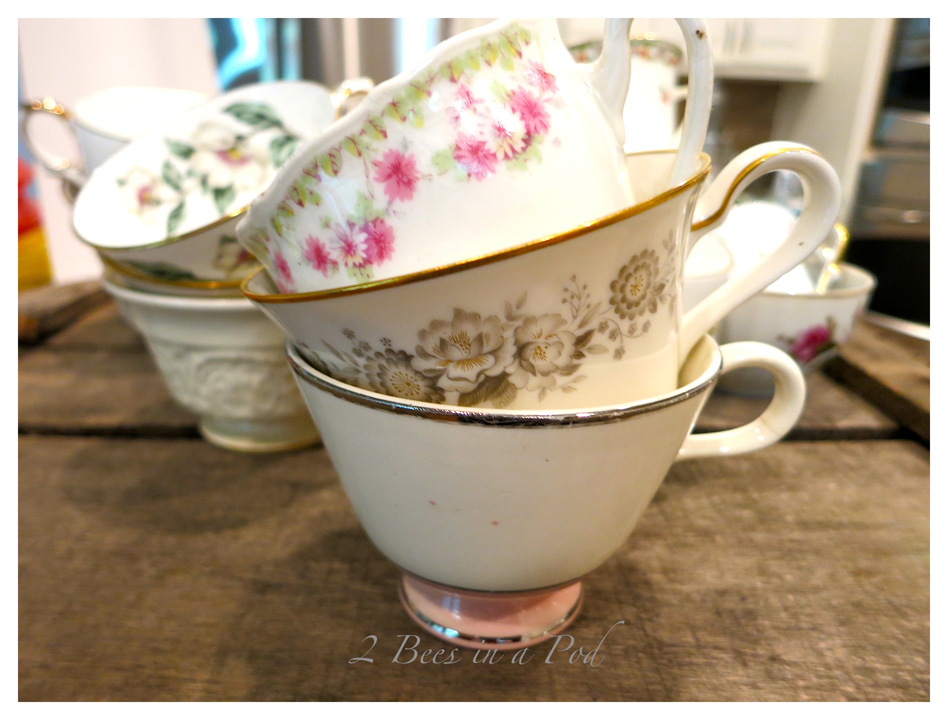 DIY Bridal Shower Favors Teacup Candles... 2 Bees in a Pod