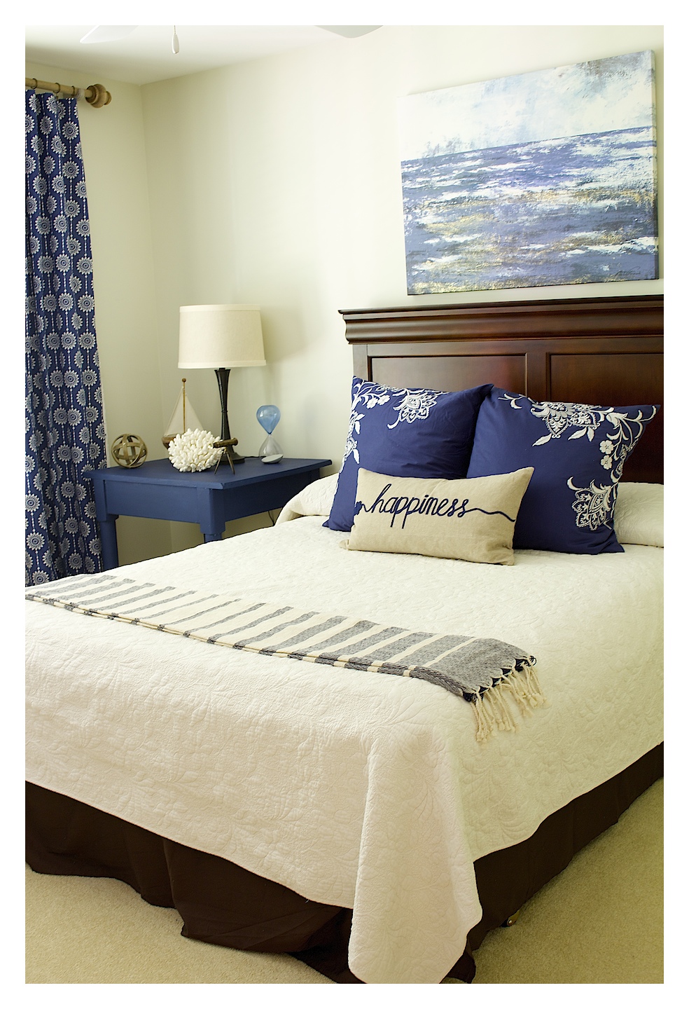 Coastal Inspired Guest Bedroom Makeover 2 Bees in a Pod