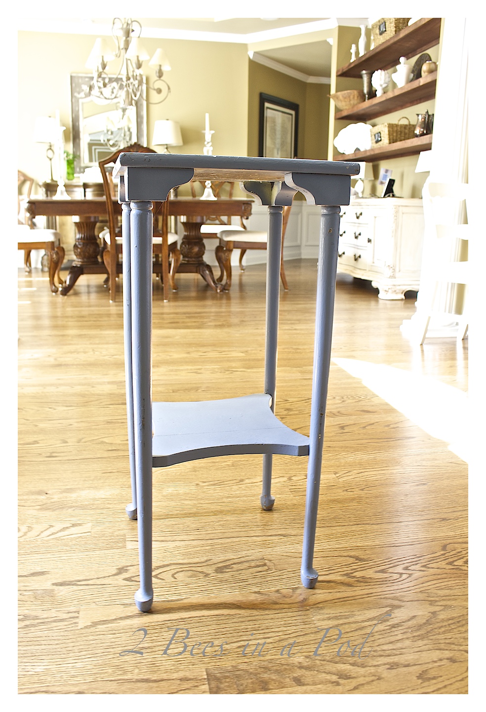 Chalk Painted Plant Stand Table 2 Bees in a Pod