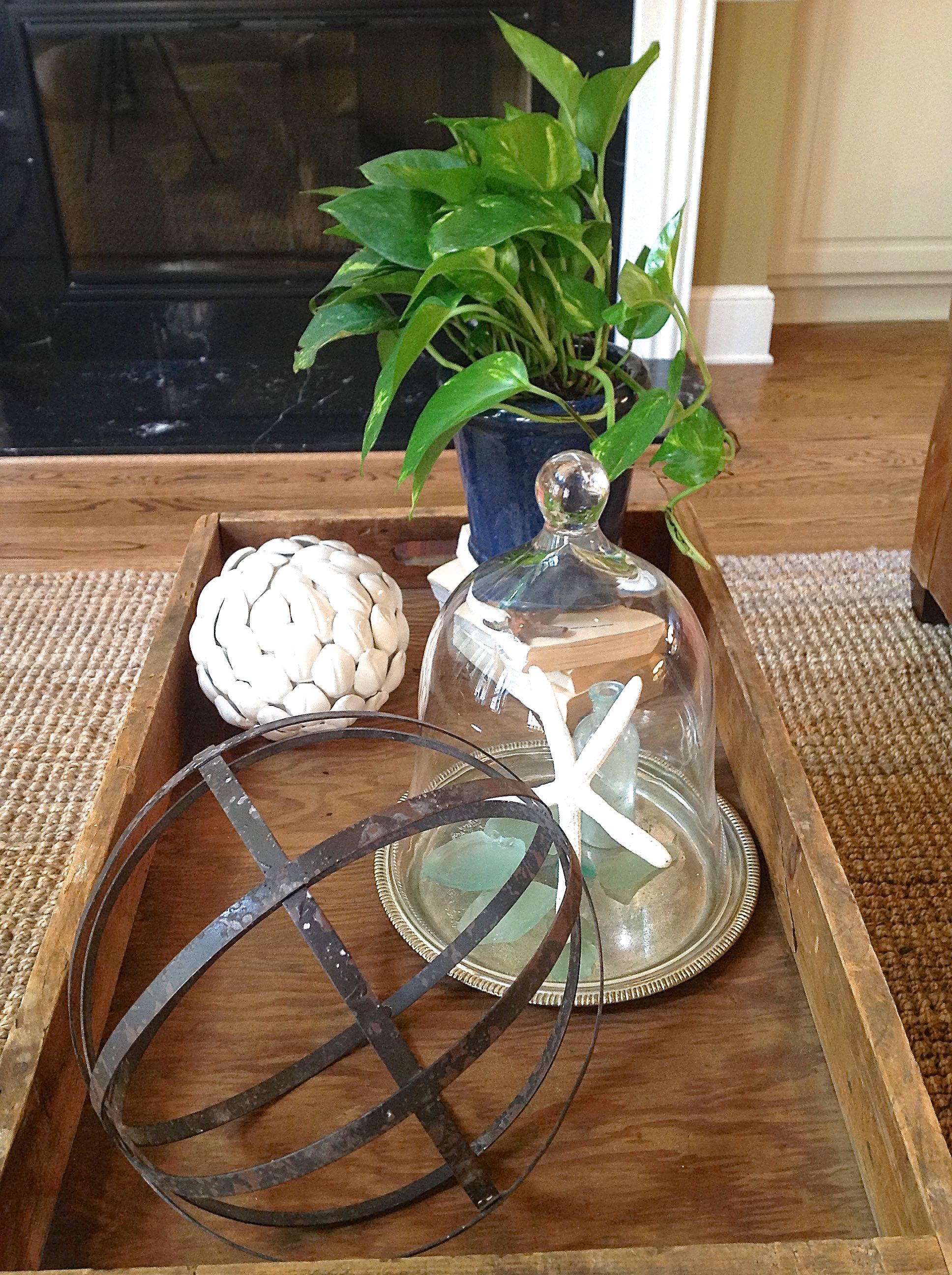 Coastal Inspired Coffee Table Decor 2 Bees in a Pod