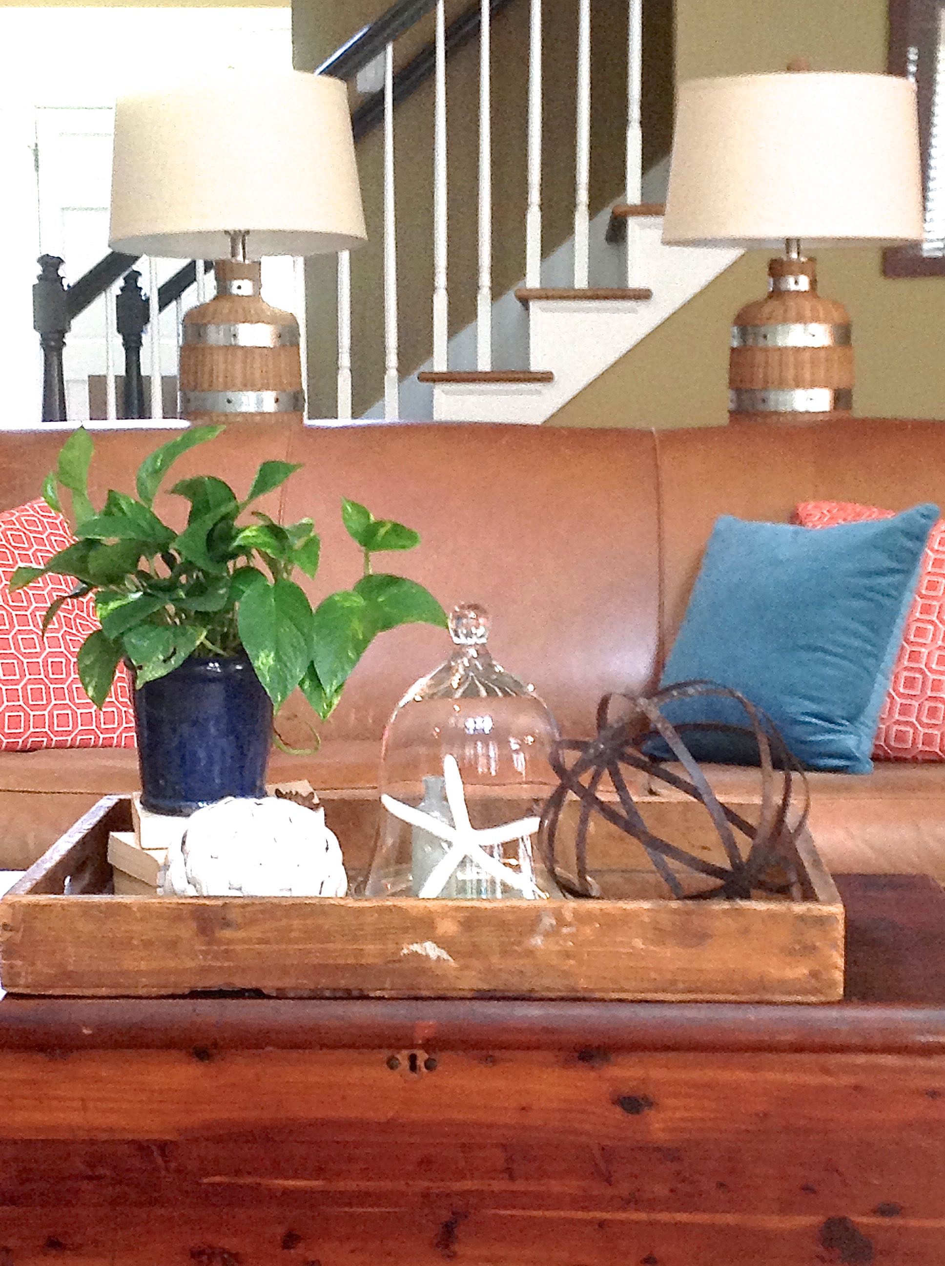 Coastal Inspired Coffee Table Decor 2 Bees in a Pod