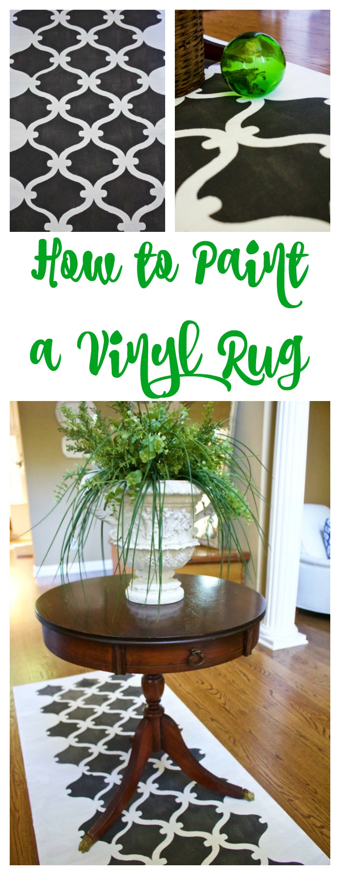 How to Paint a Vinyl Rug 2 Bees in a Pod