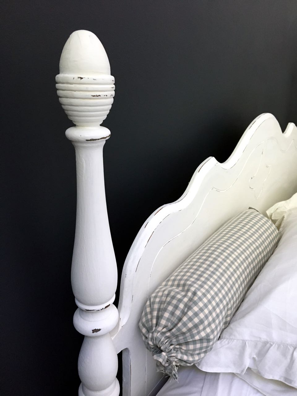 Chalk Painted Headboard Cottage Style 2 Bees in a Pod