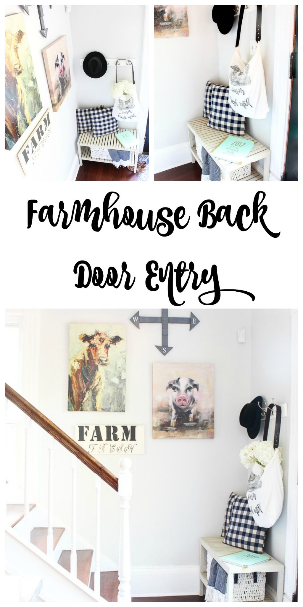 Farmhouse Back Door Entry 2 Bees in a Pod