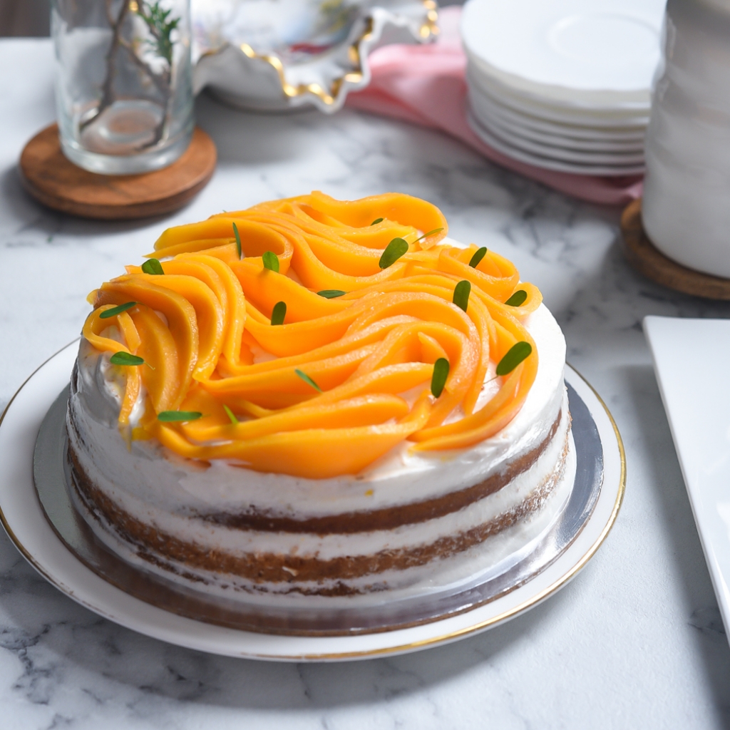 Eggless Mango Cake Recipe 2 Bliss of Baking