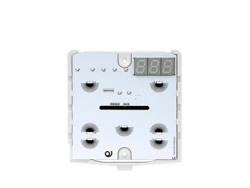 KNX CAPACITIVE THERMOSTAT - 3 MODULES - WHITE - 2ctrl