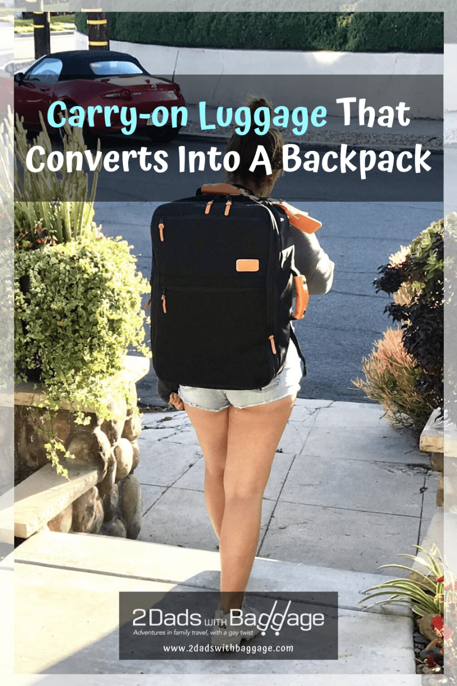 Carryon Luggage That Converts Into A Backpack 2 Dads with Baggage