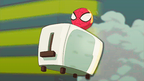 SpiderMan Toast Man Gif