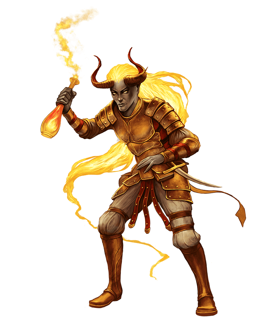 Ifrit Pyrochemist Monsters Archives of Nethys Pathfinder 2nd