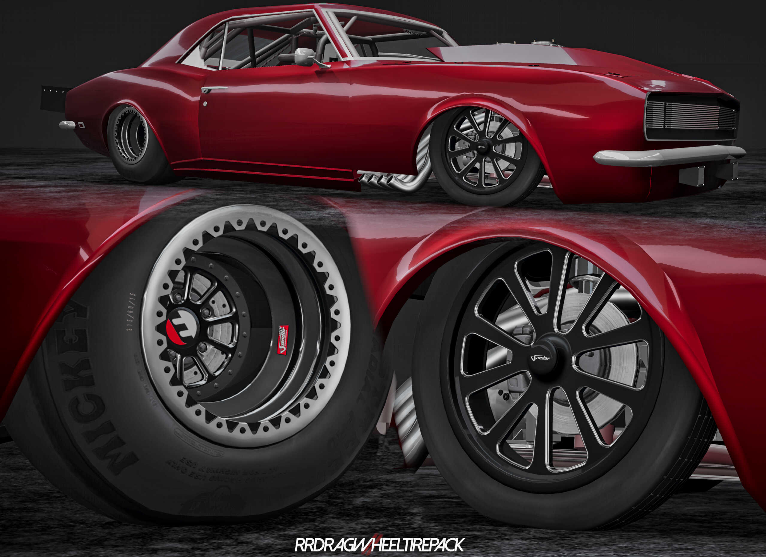 Drag Racing Wheel and Tire Pack Revolution Racecraft 2FastRacing