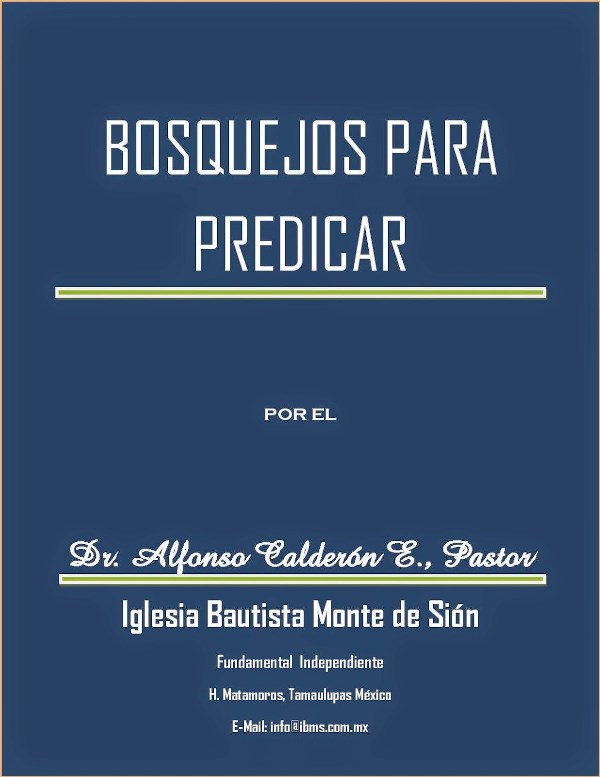 Bosquejos Para Predicar (Alfonso Calderón) Libro Pdf