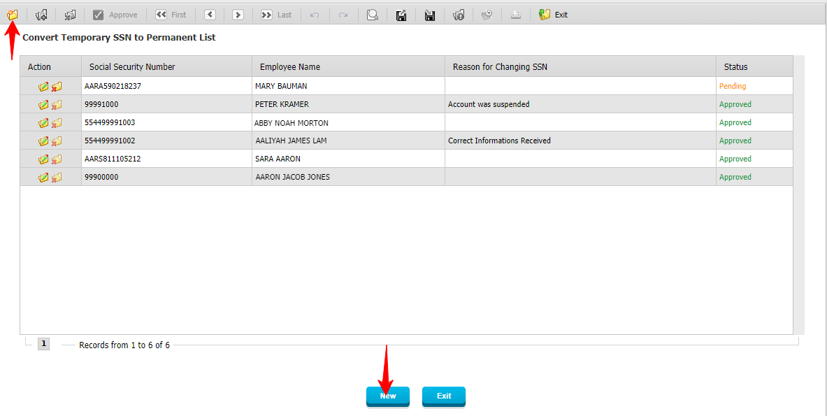 SSAS Social Security Number Management and Tracking