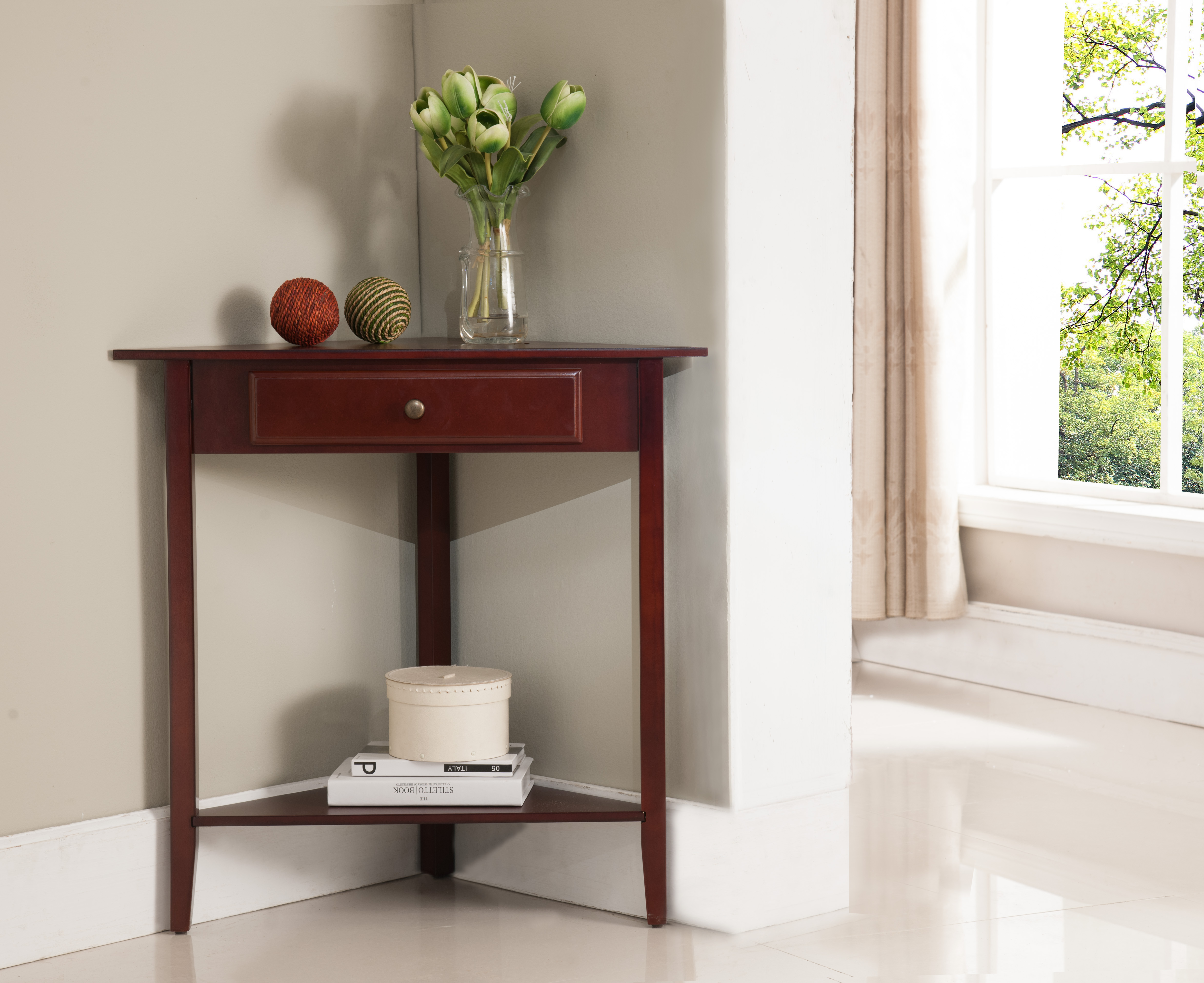 Cassia Plant Stand/Accent Corner Table 2kfurniture