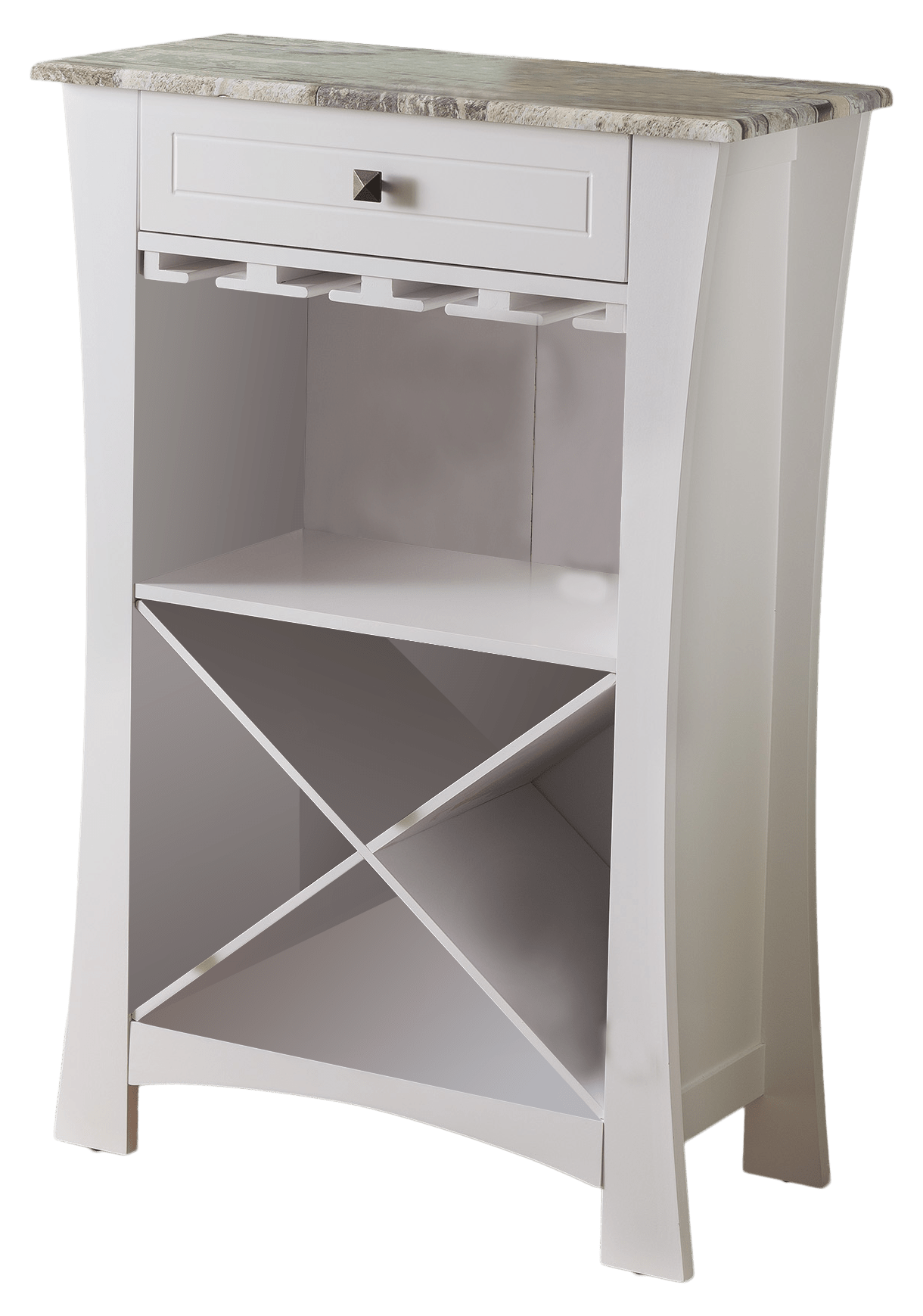 Hiland Wood Wine Rack (White) 2kfurniture