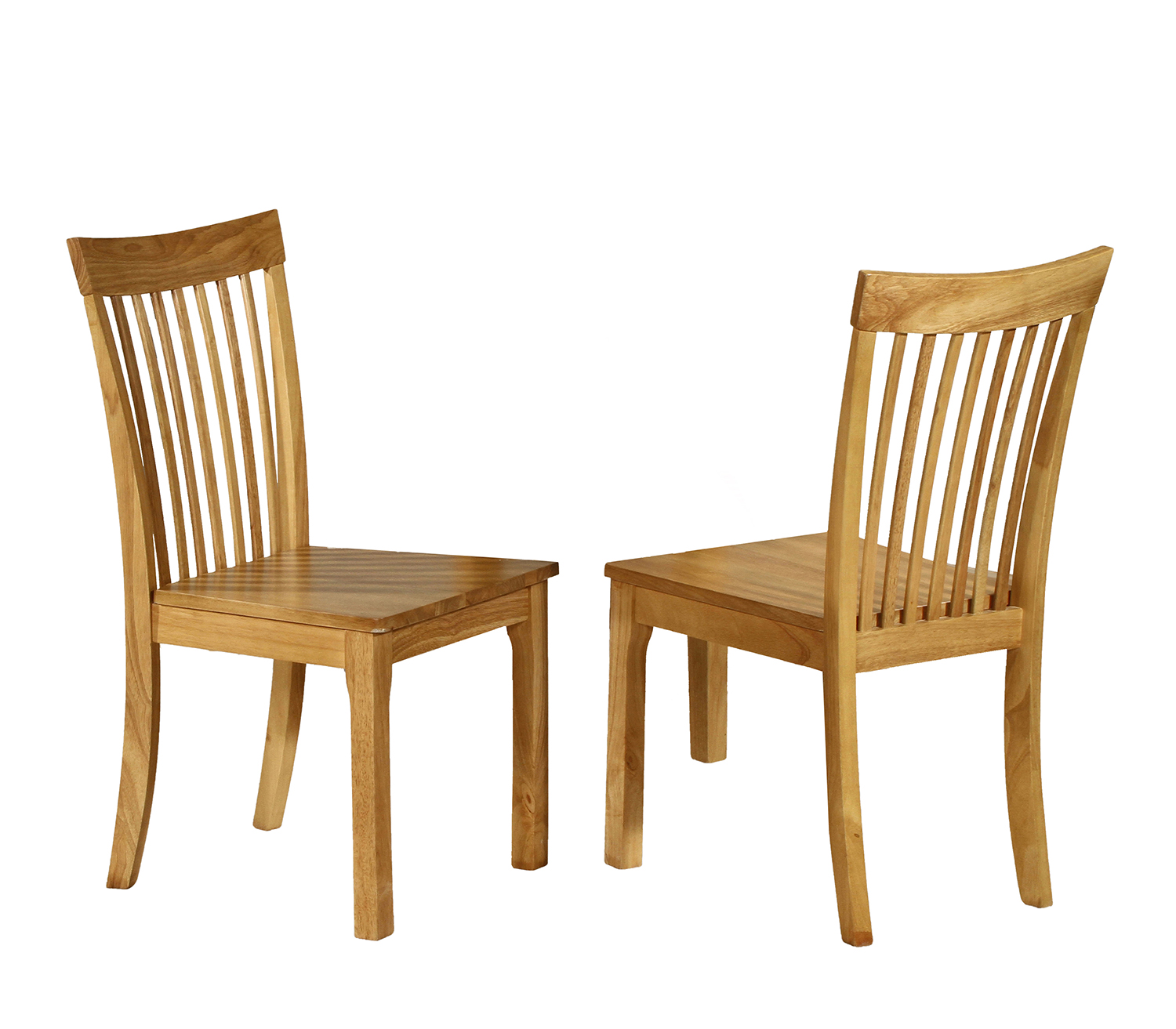 Kurmer Solid Wood Dining Chair Set of 2, Natural Oak 2kfurniture