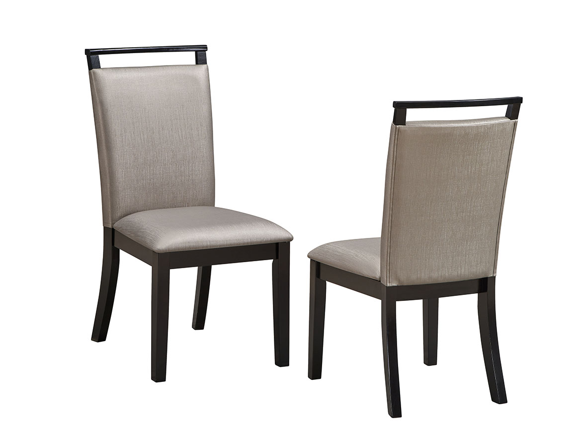 Austin Dining Chairs, Set of 2, Gray/Cappuccino 2kfurniture