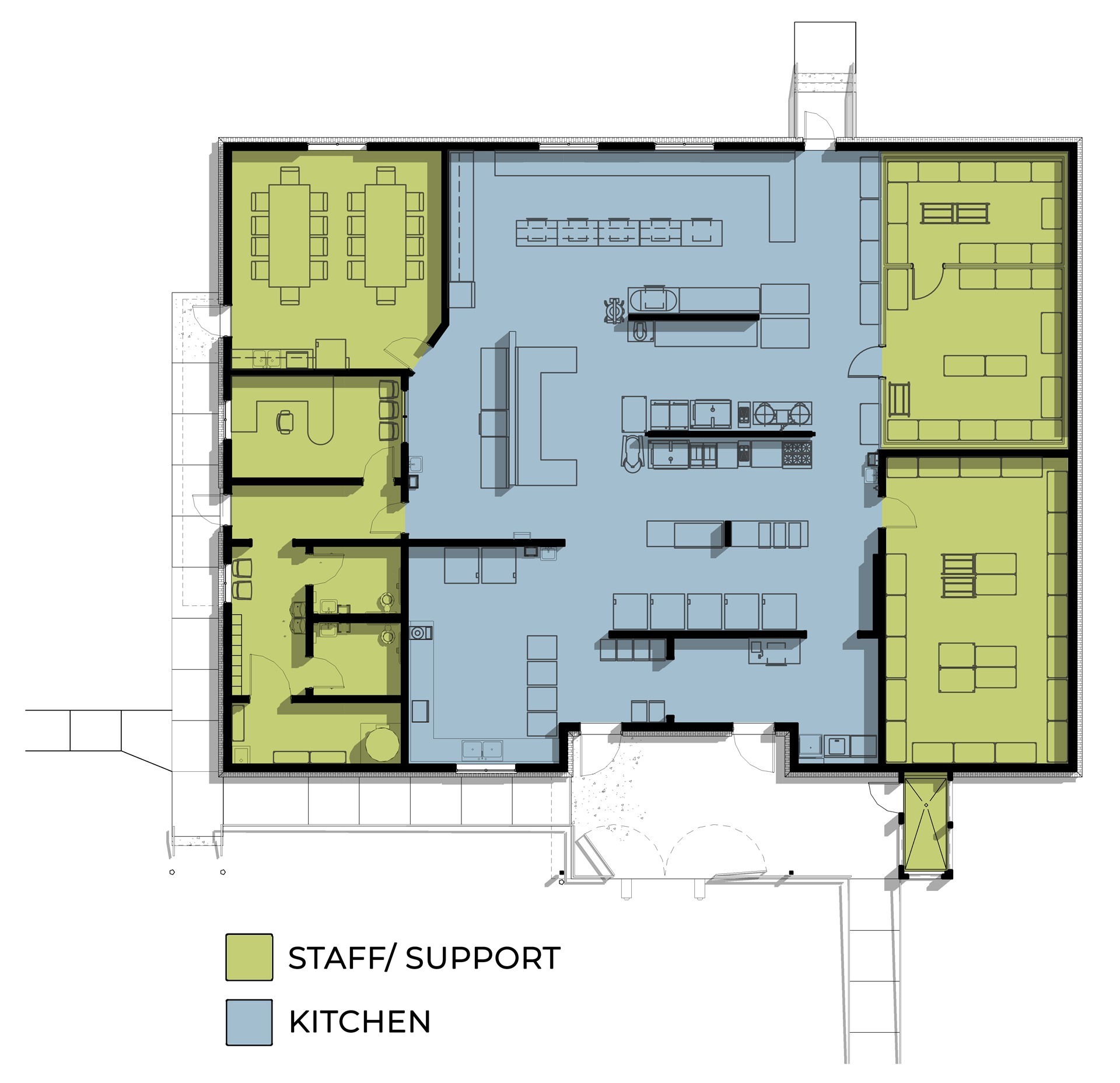 Food Production Kitchen 2KM Architects