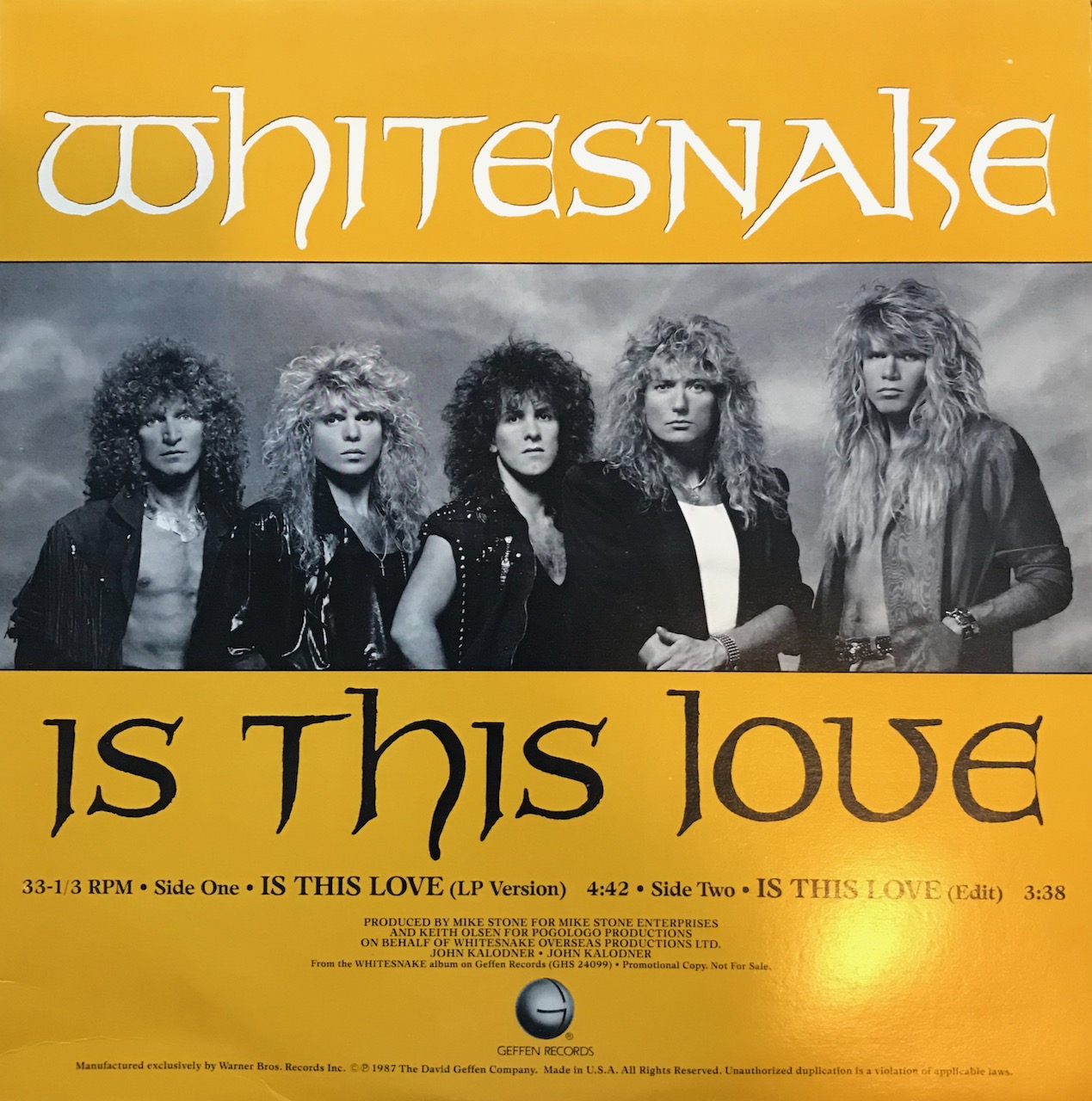Whitesnake “Is This Love” 12″ Promo Single Review (The David