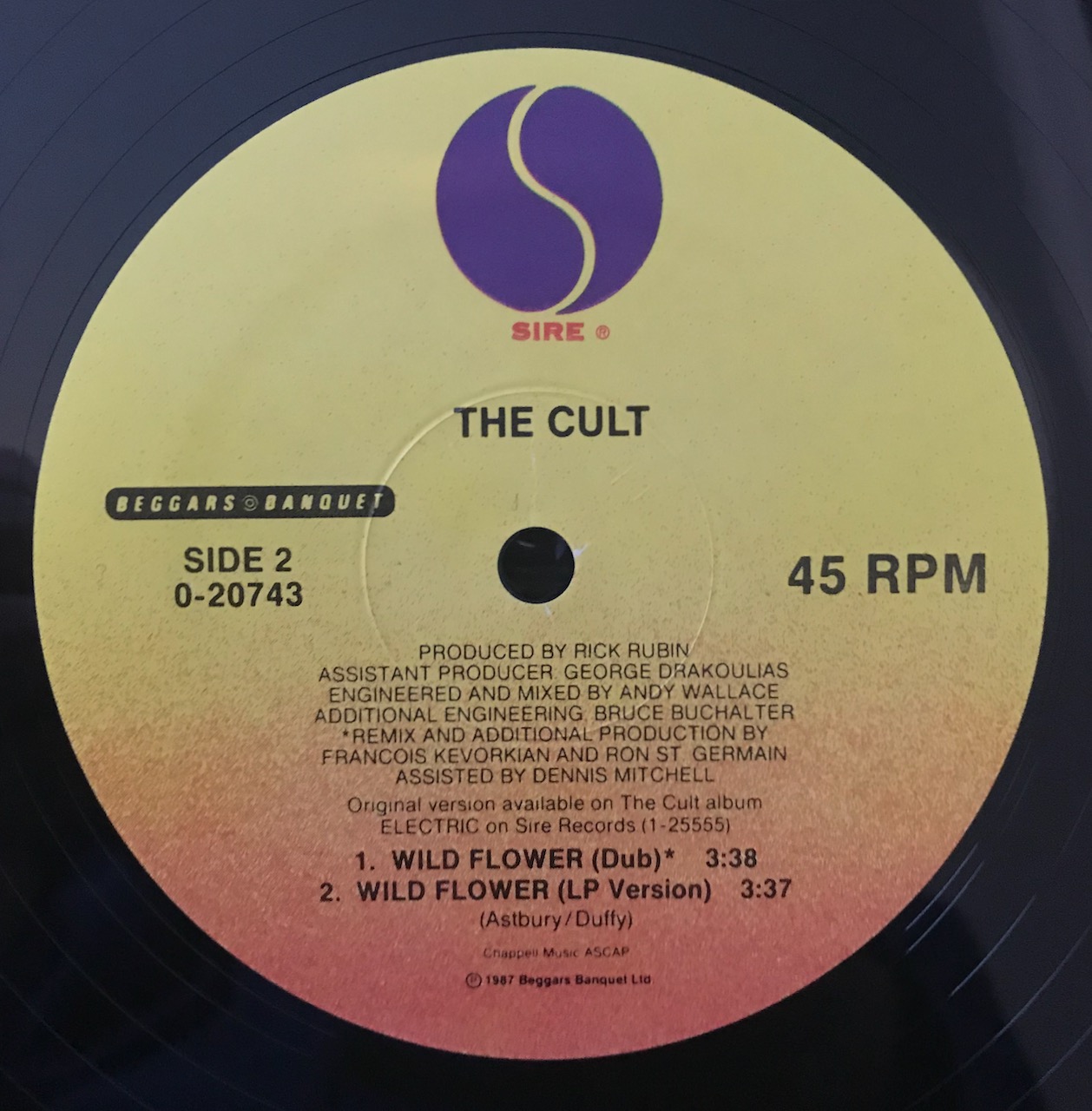 The Cult “Wild Flower” 12″ Single 2 Loud 2 Old Music