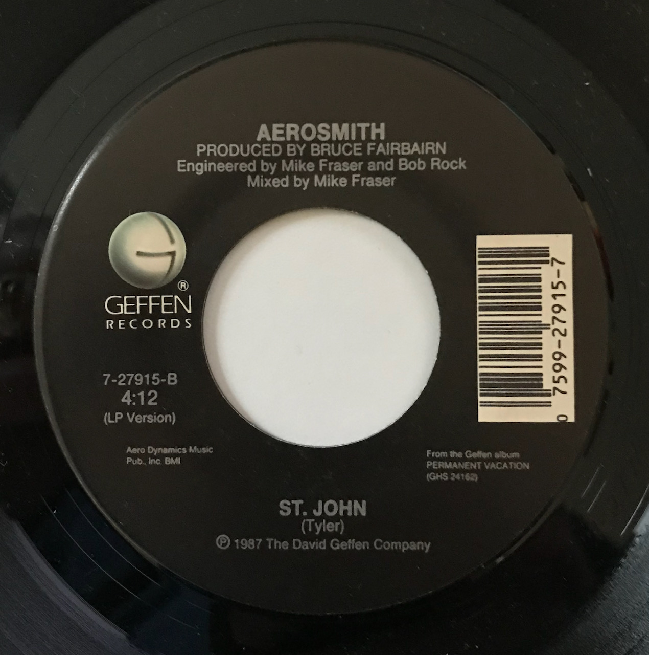 Aerosmith “Rag Doll” (1988) 7″ Single (The Aerosmith Collection