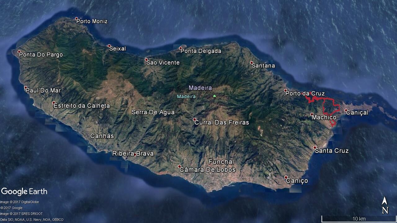 Pain Points De Machico Madère Carte Machico Madeira Trail Series