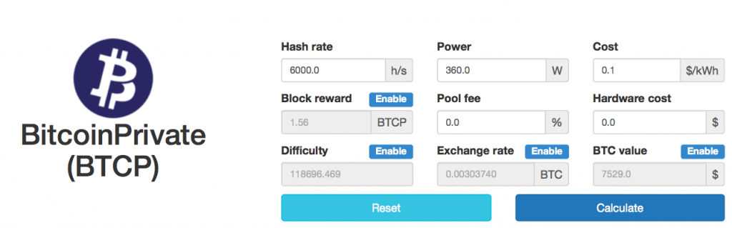 Bitcoin Private (BTCP) Mining and Profitability Crypto Mining Blog