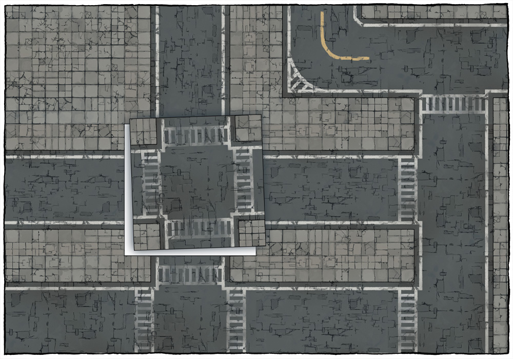 Modern Street Map Tiles for Shadowrun & Cyberpunk 2Minute Tabletop