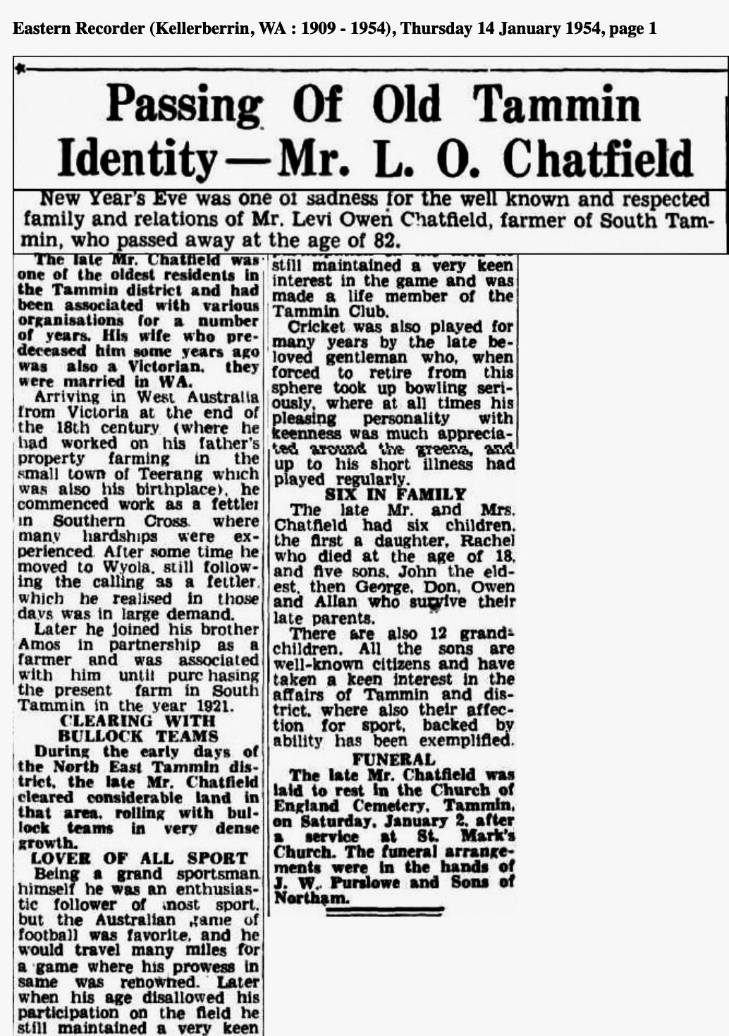 WX11279 Chatfield Keith 2/4th Machine Gun Battalion Ex Members