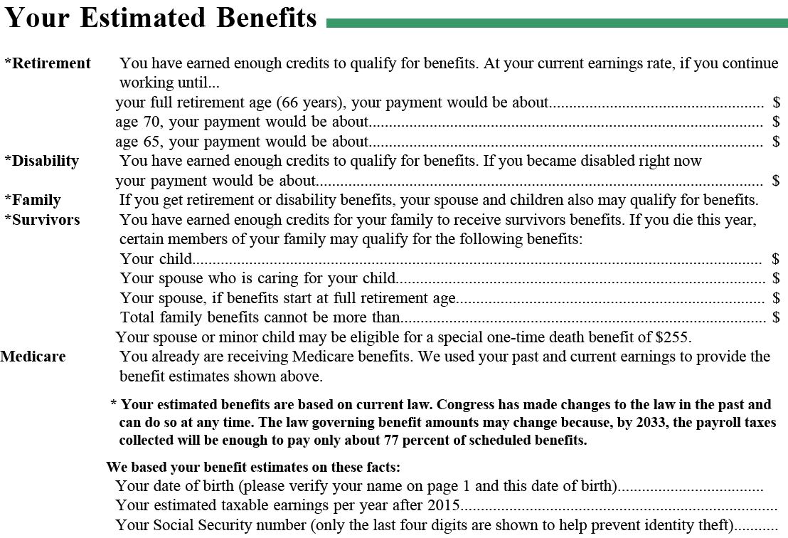 What Does My Social Security Statement Tell Me?