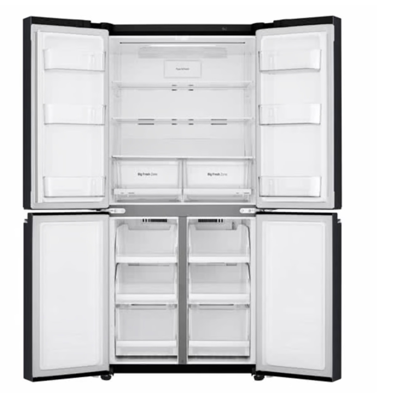 LG 590L SLIM FRENCH DOOR FRIDGE MATTE BLACK FINISH GFB590MBL 2NDS