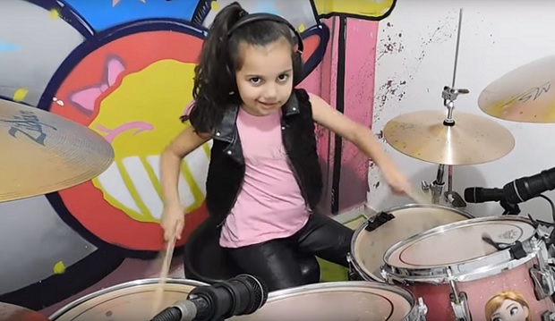 Little Big Shots Watch 6YrOld Girl Drummer Jam to Led Zeppelin