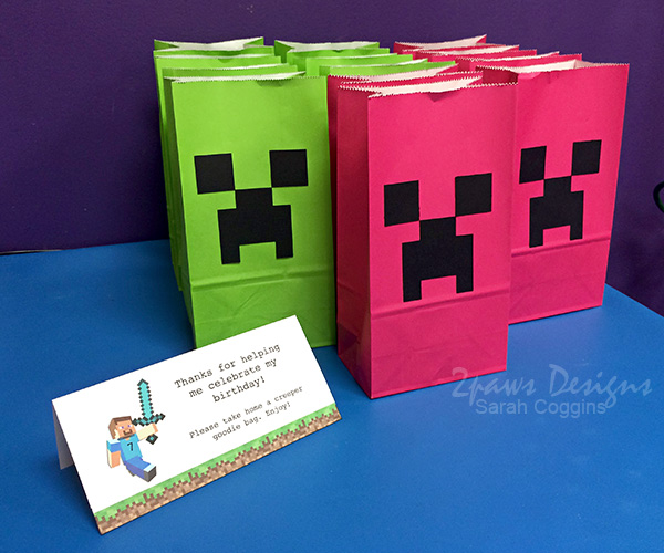 Simple Minecraft Birthday Party 2paws Designs