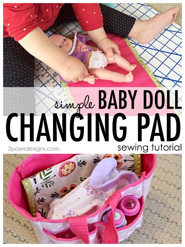 Baby Doll Changing Pad Sewing Tutorial 2paws Designs