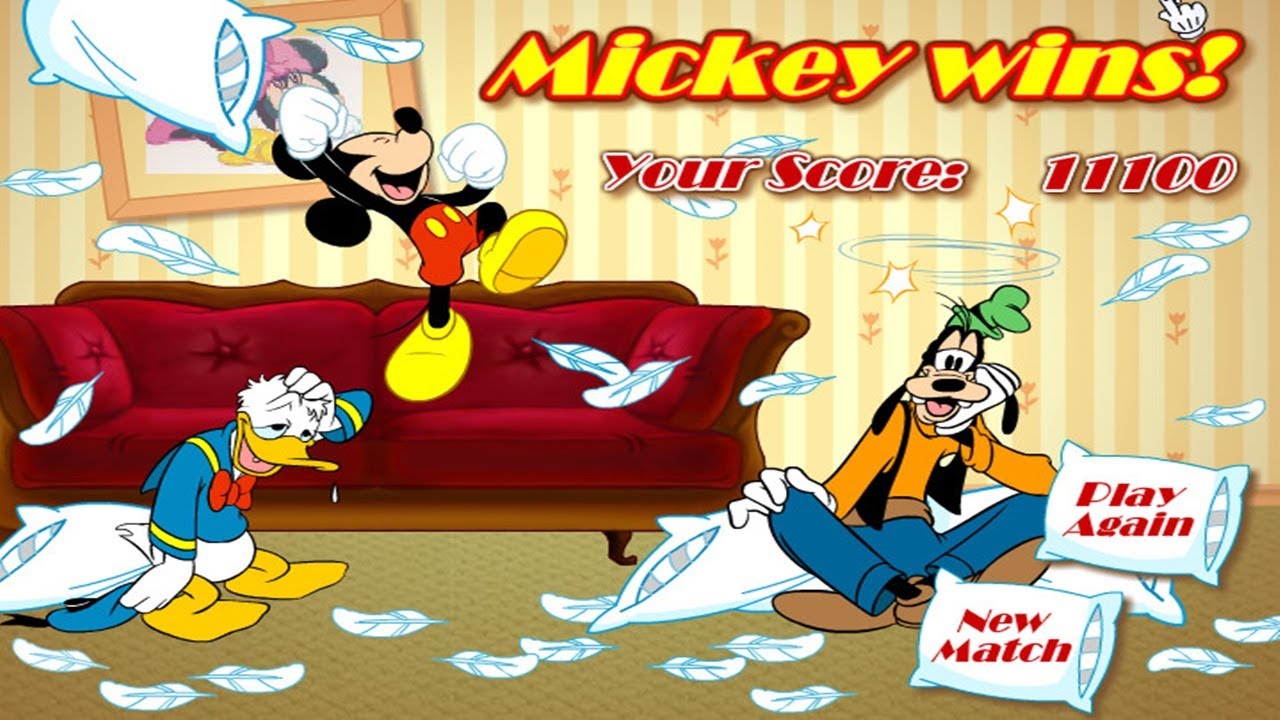 Mickey And Friends in Pillow Fight