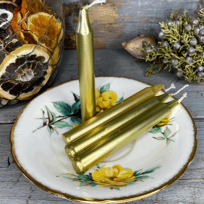 Gold Mini Ritual Candle 2Ravenz Metaphysical