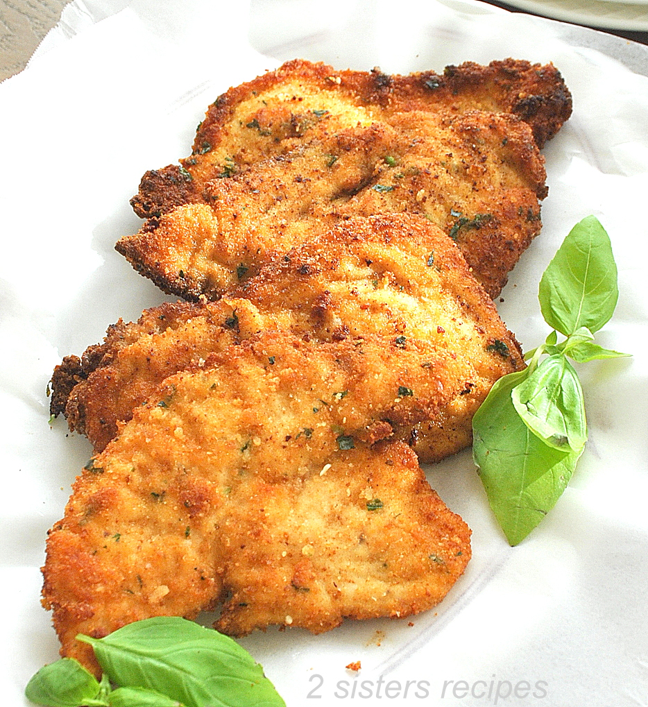Parmesan Crusted Chicken Cutlets (+video) 2 Sisters Recipes by Anna