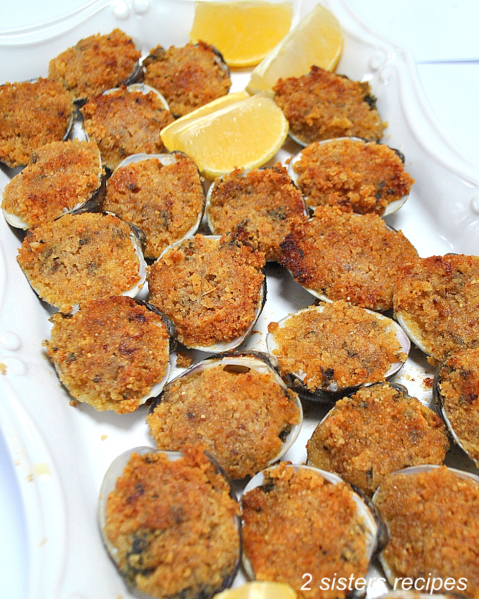 Baked Clams Stuffed Oreganata 2 Sisters Recipes by Anna and Liz