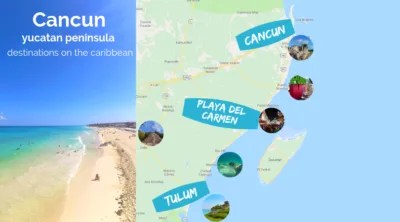 Cabo And Cancun On Map Cancun Destinations Map - 2 Travel Dads