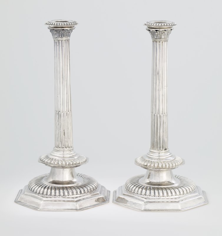Candlestick, one of a pair, Thomas Ash Mia