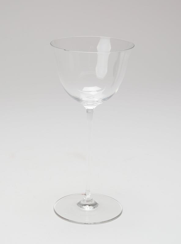 White wine glass, from a five piece stemware setting, Josef Hoffmann