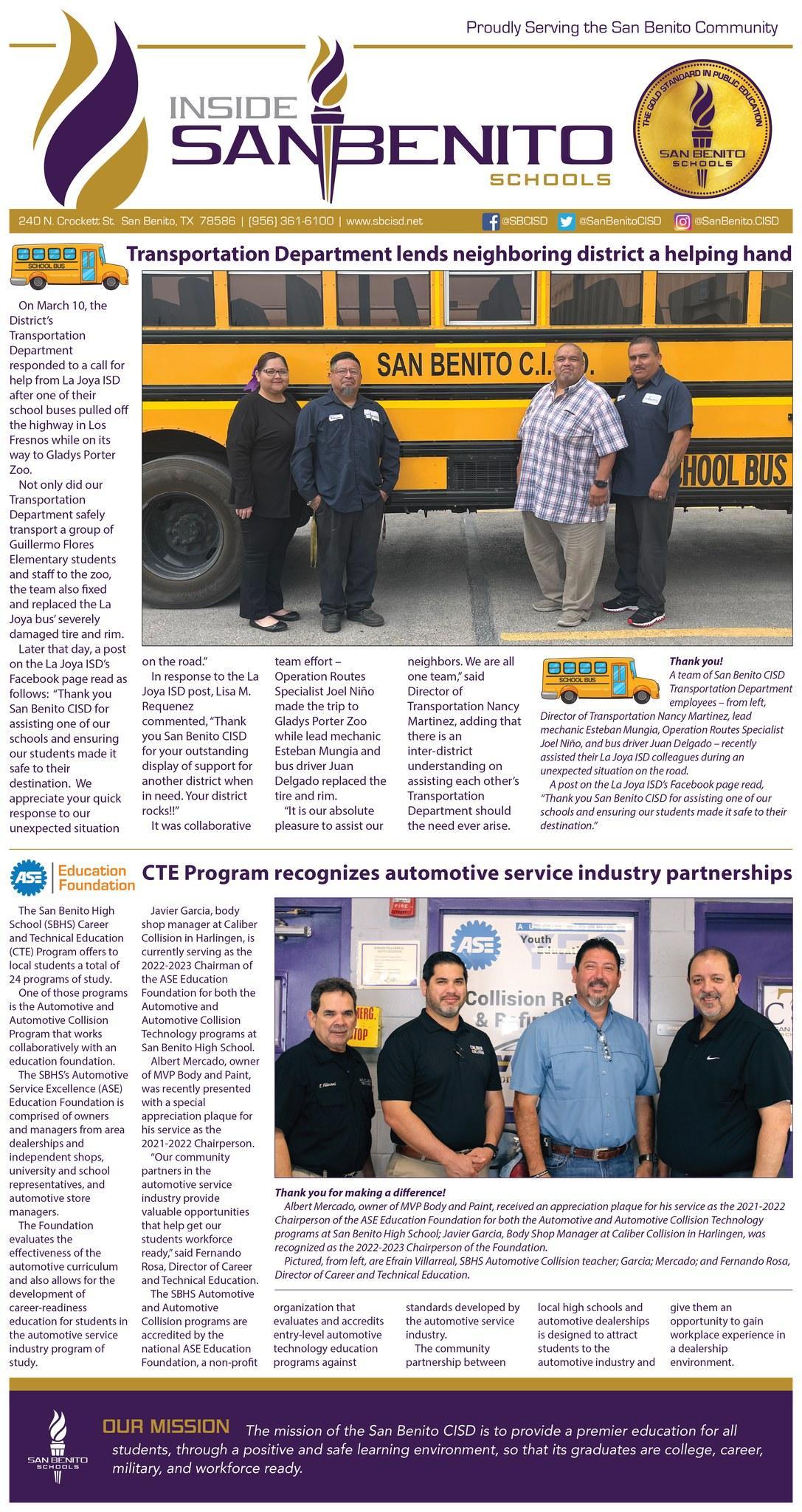 Inside SBCISD San Benito Consolidated Independent School District