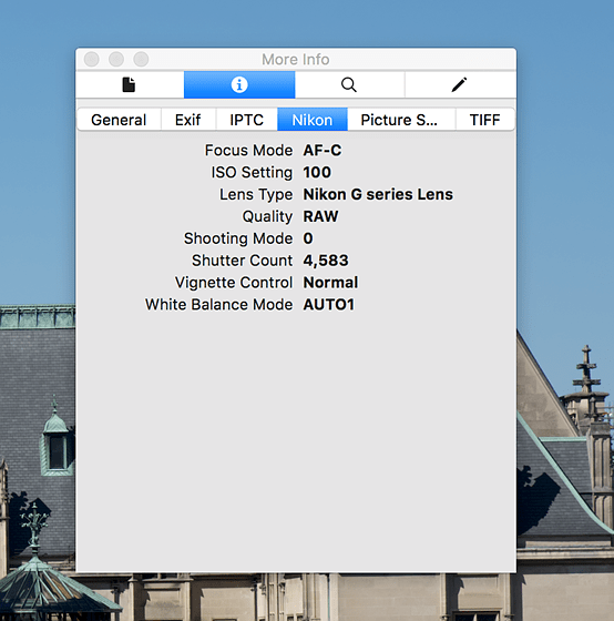 Where is the shutter count in this EXIF? Nikon FX SLR (DF, D1D5, D600