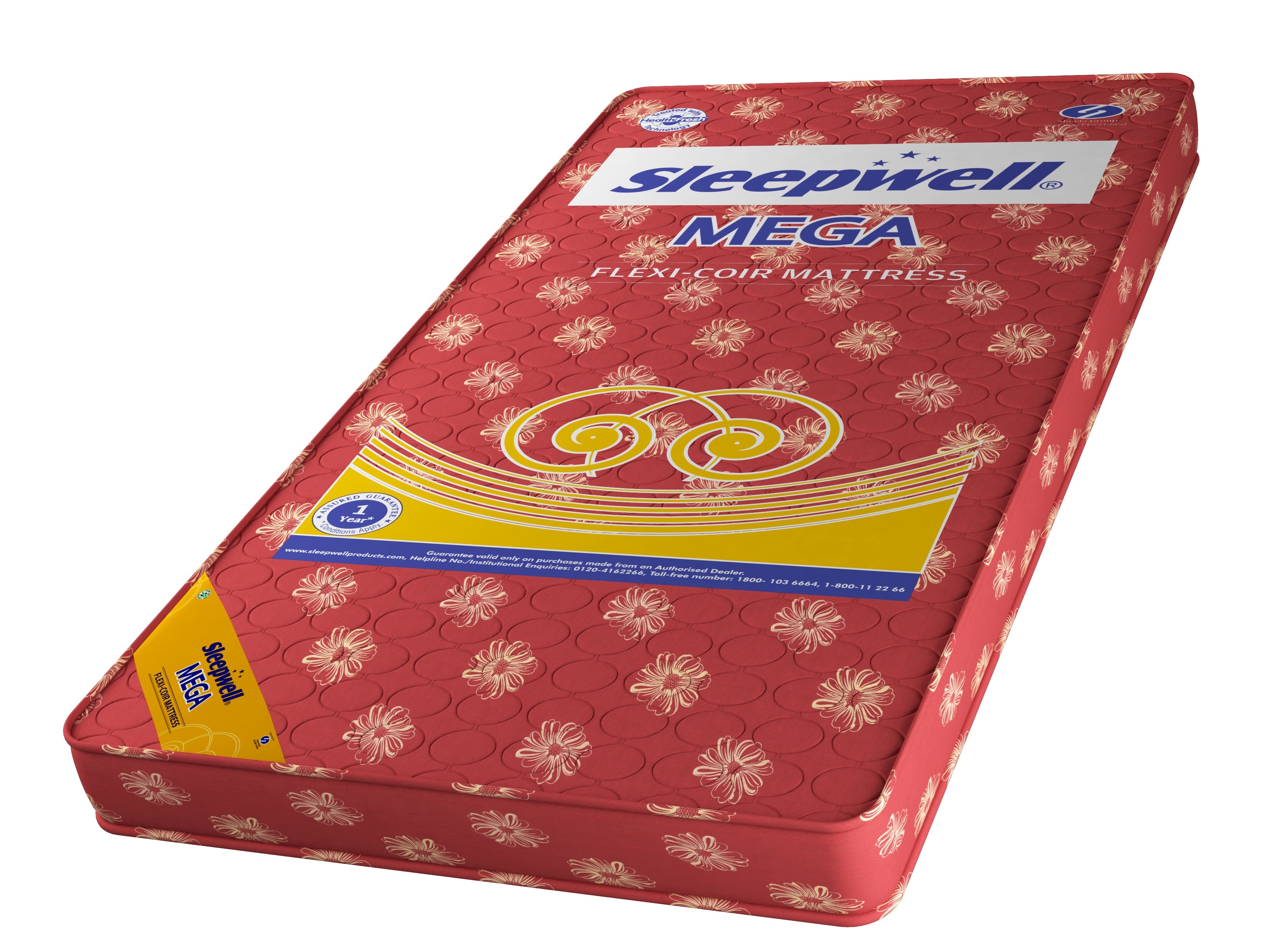 Sleepwell Ortho Mattress Mega Flexi Coir Mattresses, Size/Dimension 6.