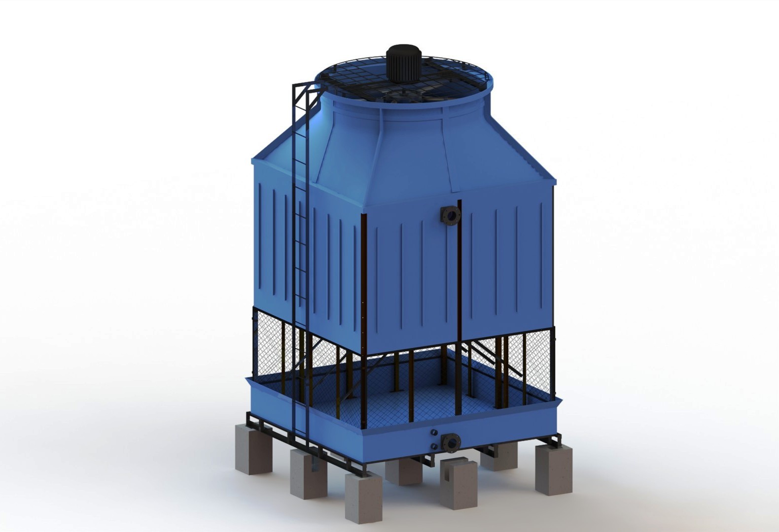 FRP Rectangular Cooling Tower, Fibre Reinforced Plastic Cooling Towers