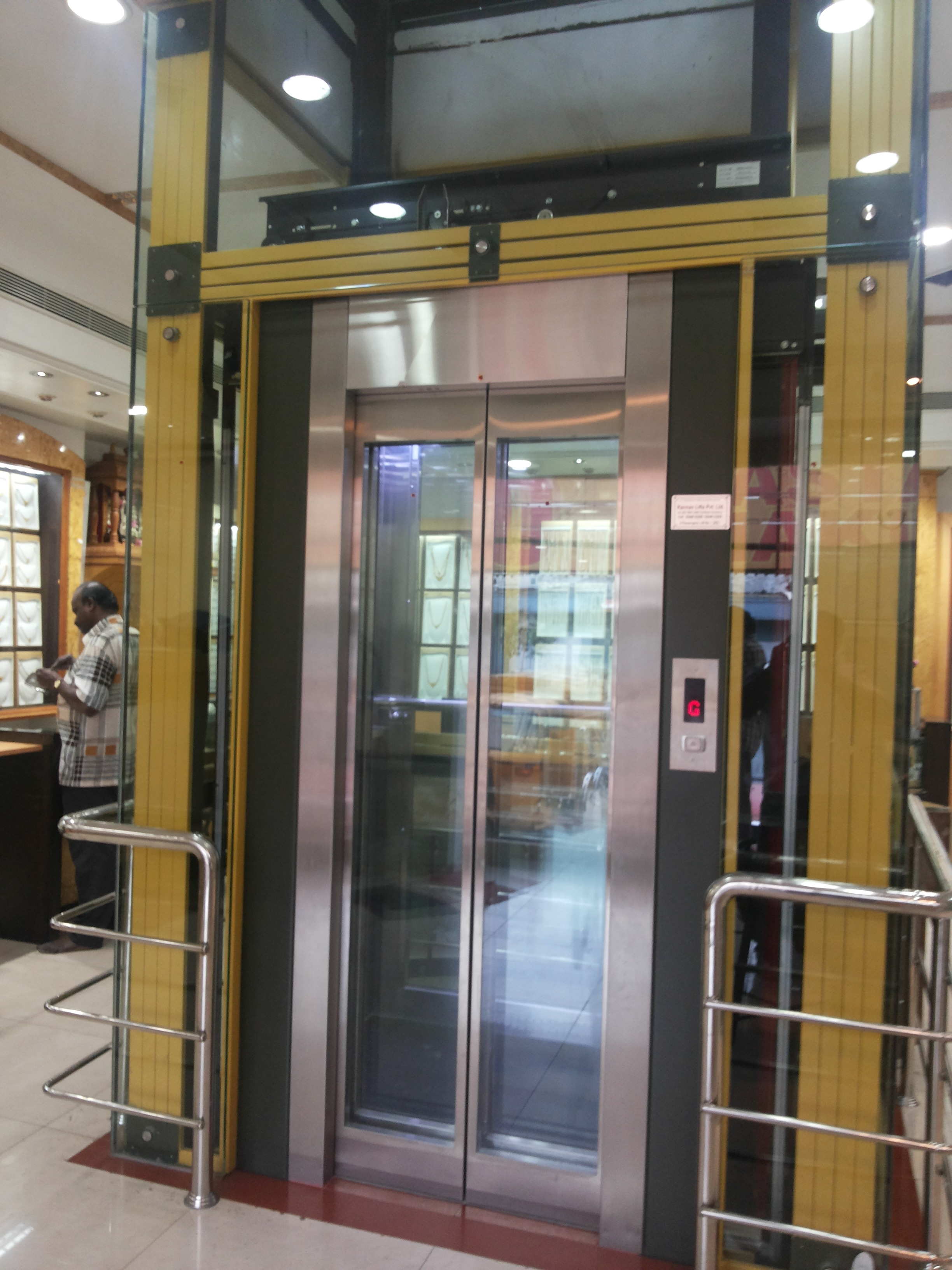 Mass Lift Stainless steel Commercial Elevator, Capacity 46 Persons