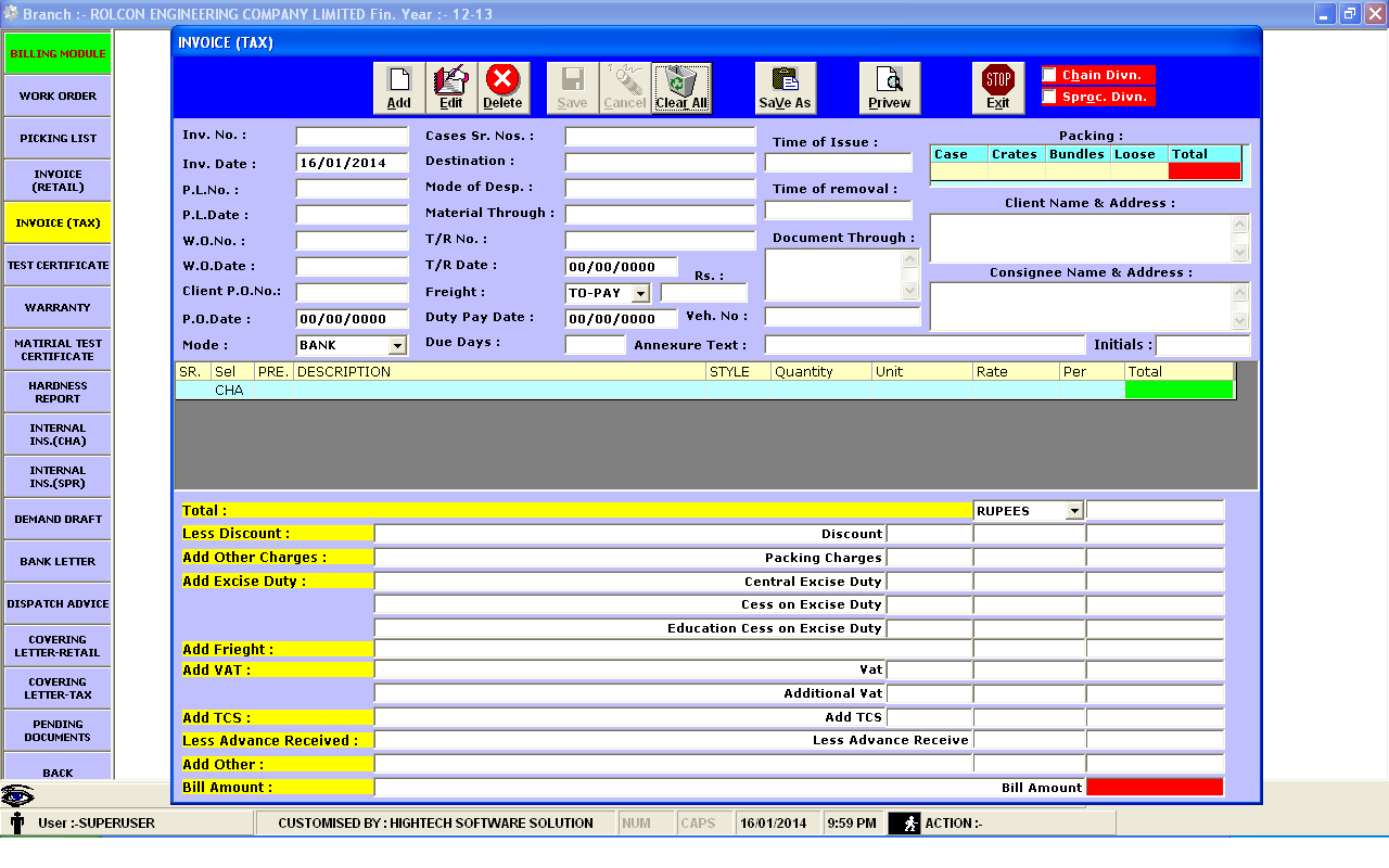 ERP System (Relcon), Enterprise Resource Planning Software