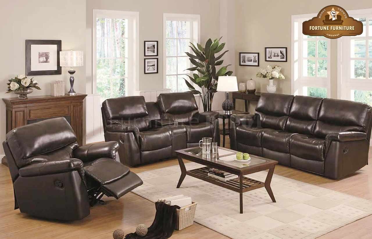 Fancy Leather Sofa Set Baci Living Room