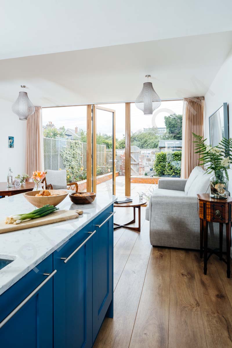 Extension with internal courtyard to a terraced house