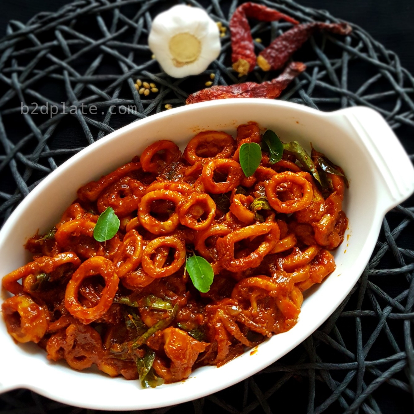 Squid Ghee Roast B2D Plate