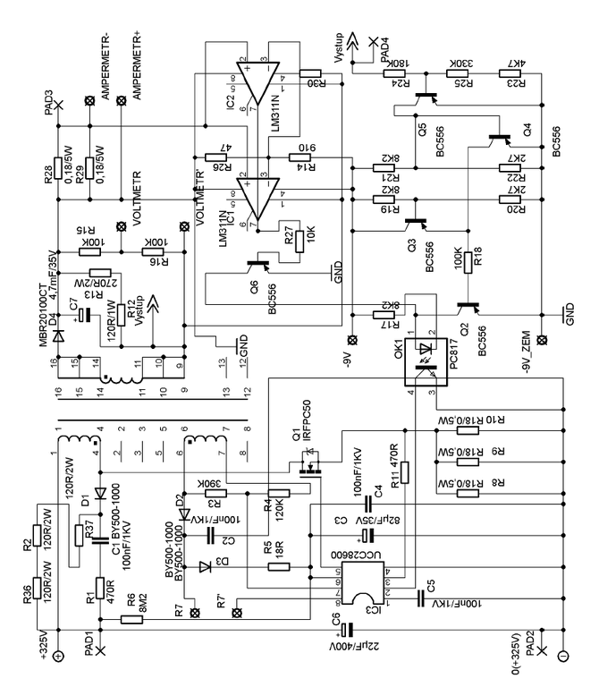 Adjustable Power Supply Schematic Diagram | design diagrom for firing